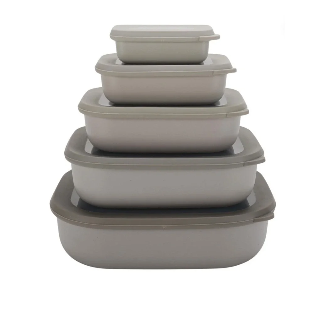 Members Mark ECO‎ FRIENDLY 10 PC Nested Food Storage Set Recycled Gray BPA Free